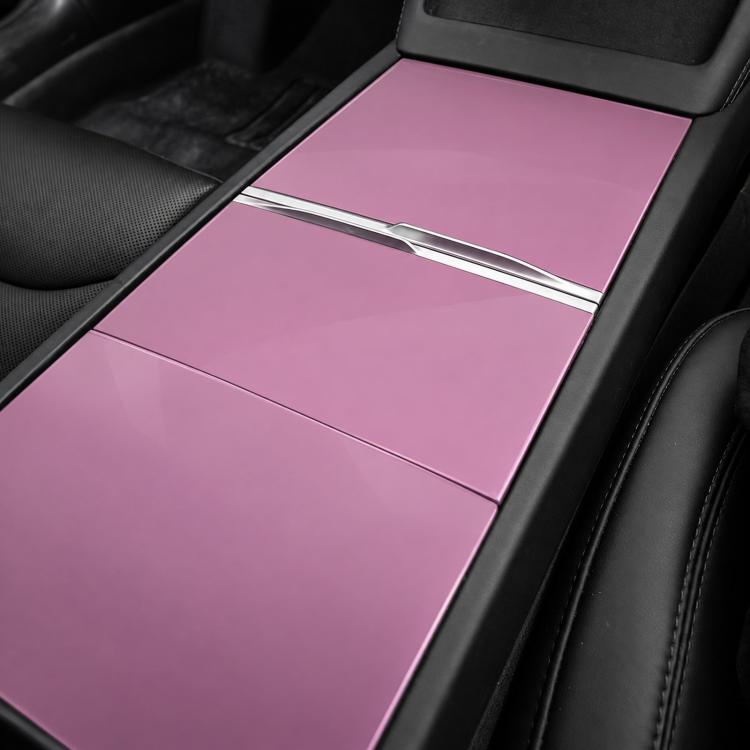 Electrostatic-Adsorption Silicone Center Console Mat For Tesla 2025+ Model Y Juniper / 2024+ Model 3 Highland — Purple