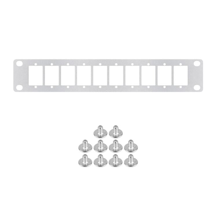 WAVESHARE For HomeRack 10 inch Cabinet Accessories — 1U 10-Port Universal Patch Panel