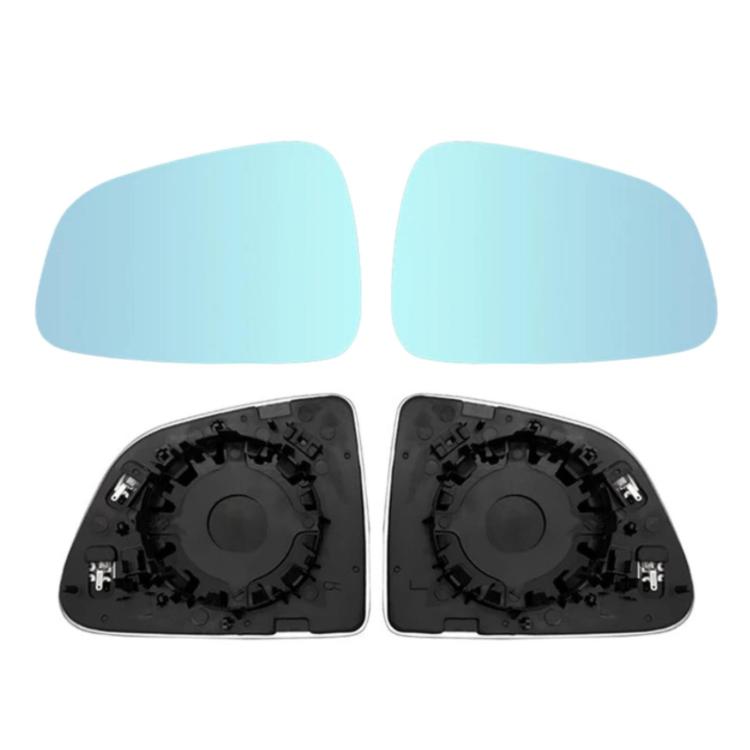 For Tesla Model 3 Wide-Angle Anti-Glare Heated Blue-Tinted Rearview Mirror Lens — White