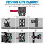 FOMITO VK-02 Camera V-Mount Plate Base Quick Release Plate For Cage Mounting — view 4