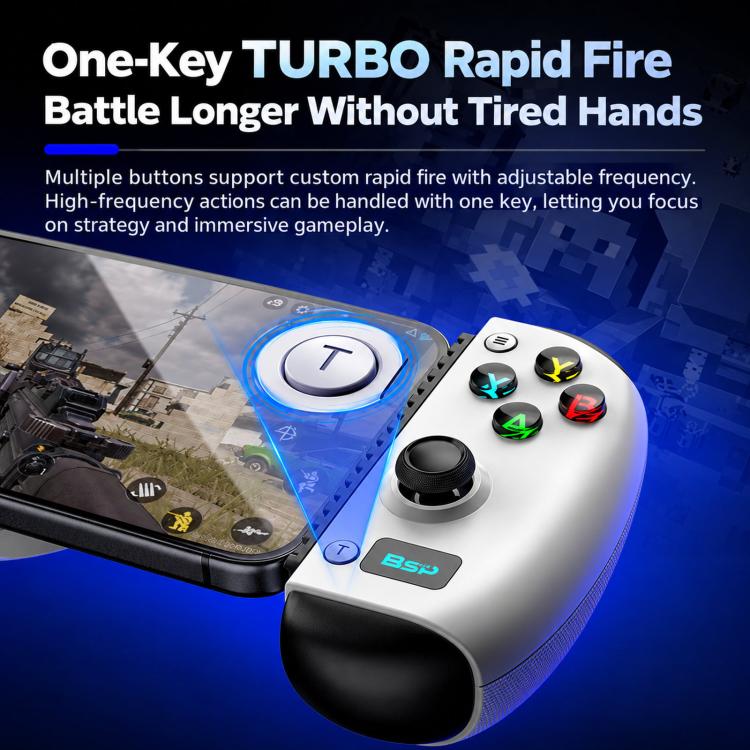 BSP Stretchable Mobile Gaming Controller, Dual Hall Effect, TURBO, Motion Control