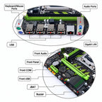 Yingjie X79G LGA 2011 Motherboard Micro ATX Dual DDR3 / ECC REG Mainboard With M.2 NVMe Slot, Gigabit LAN — view 5