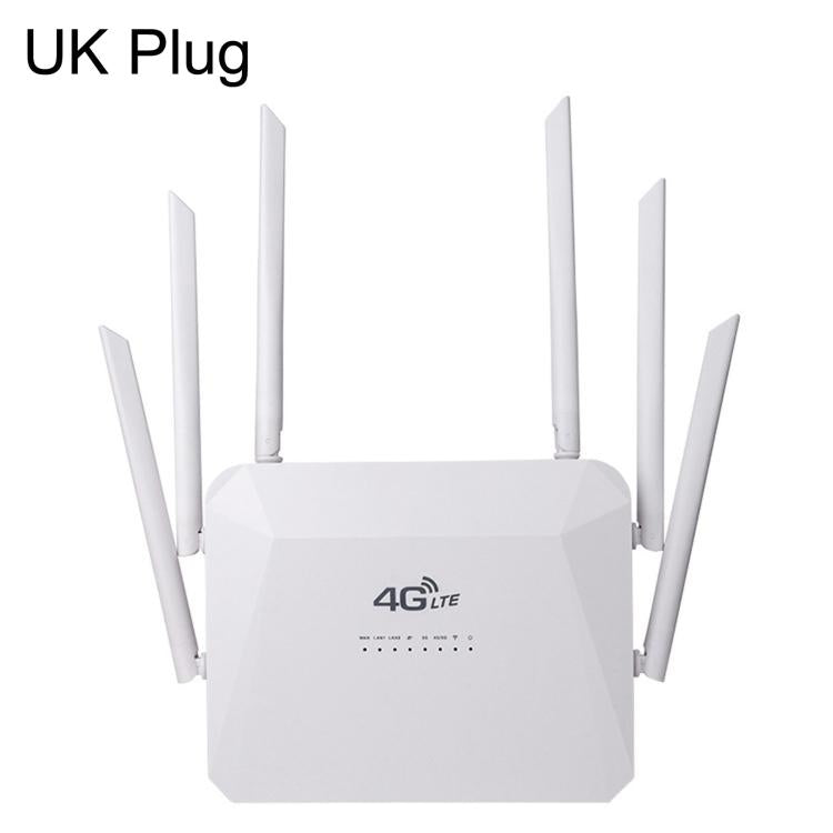 210M-E Europe And Asia 4G LTE CPE Wireless Router, 300Mbps SIM Card Slot, 32 Users Support — US Plug