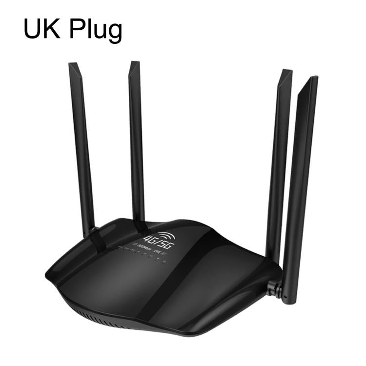 R106-E 4G LTE CPE Wireless Router, 300Mbps SIM Card Slot, 32 Users Support, High Gain Antennas — US Plug