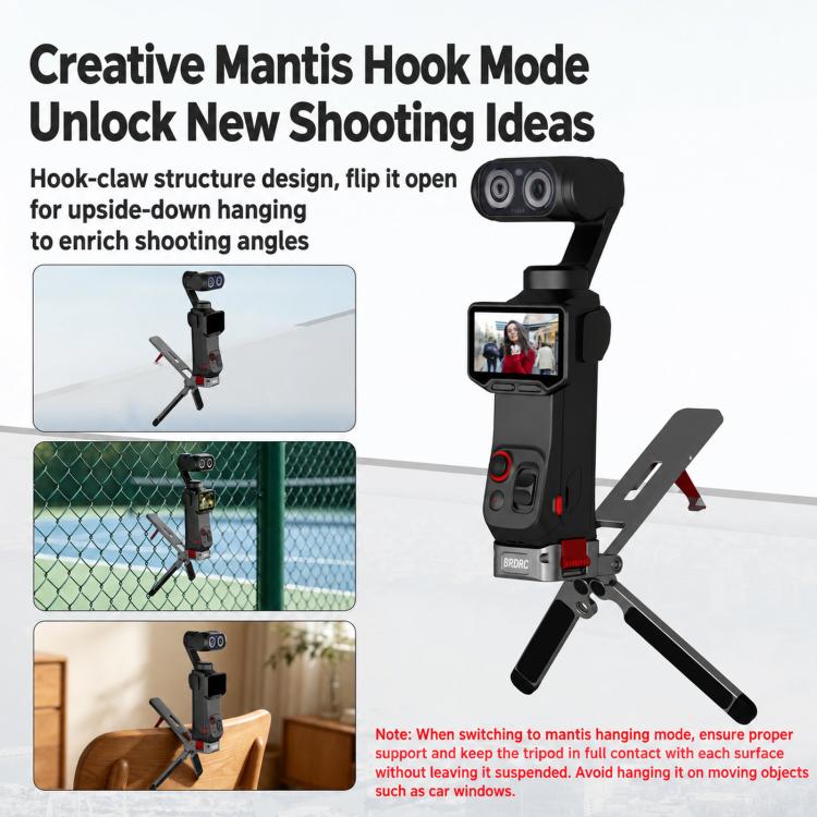 For Insta360 Luna Ultra BRDRC Metal Magnetic Quick-Release Tripod Mount