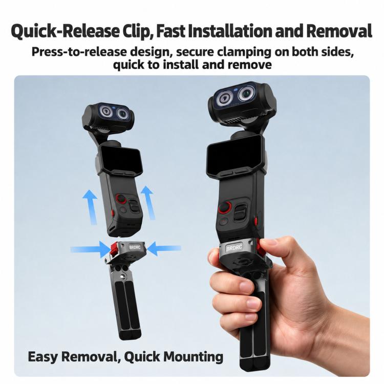 For Insta360 Luna Ultra BRDRC Metal Magnetic Quick-Release Tripod Mount