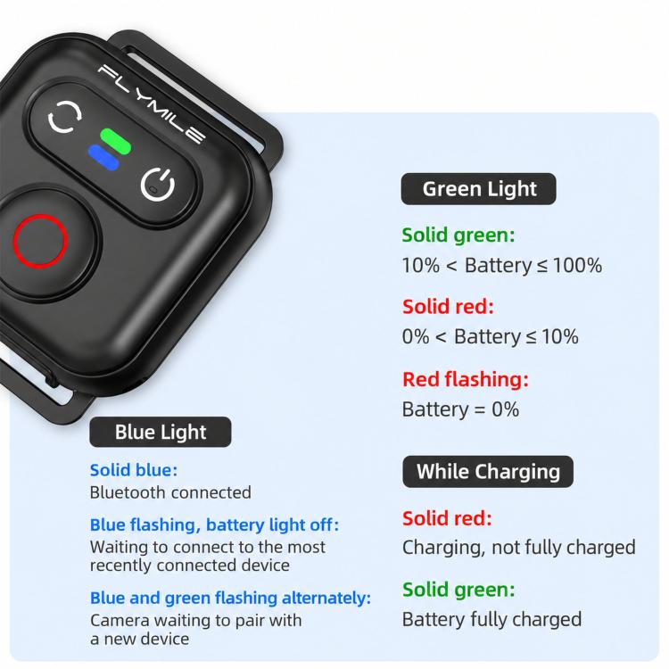 Flymile 50M Smart Bluetooth Controller For DJI, Insta360, and Other Smart Phones