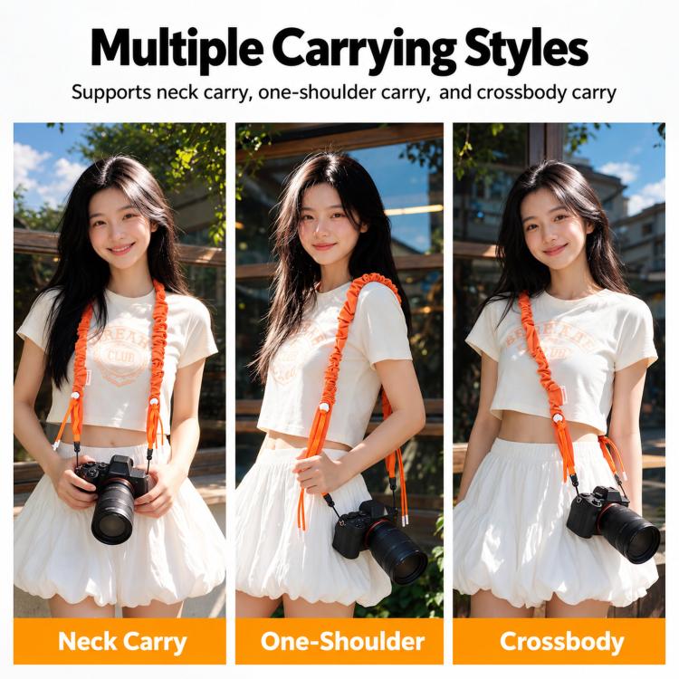 Universal Camera Shoulder Strap Quick Release Scrunchie Neck Lanyard With Loops — view 3