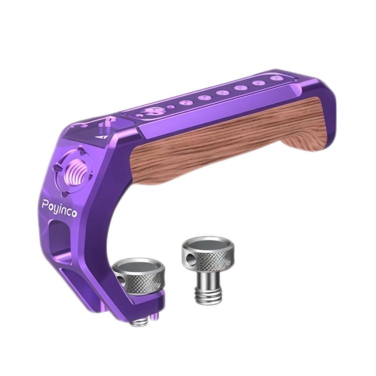 Poyinco ARRI-Style Locating Top Handle 1/4" Mount For SmallRig / Tilta Camera Cages — Black Wood Grain