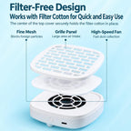 858-M3 Portable Silent Nail Dust Collector Mini USB Manicure Dust Suction Machine — view 6