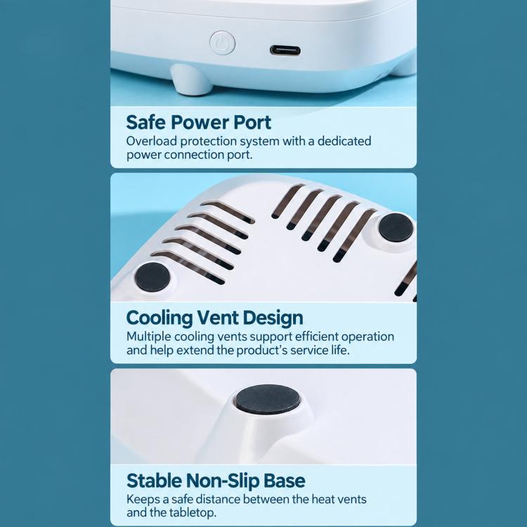 858-M3 Portable Silent Nail Dust Collector Mini USB Manicure Dust Suction Machine — view 8