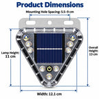 Solar-powered Rear-end Collision Warning Strobe Light LED Night-time Width Indicator Light