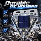 Solar-powered Rear-end Collision Warning Strobe Light LED Night-time Width Indicator Light