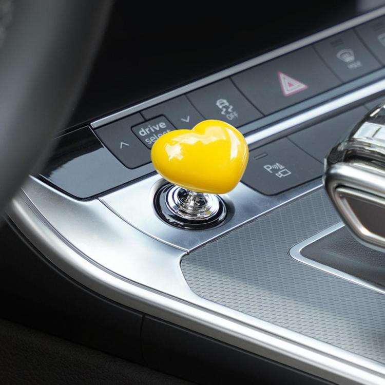 Heart-shaped Decorative Ring For Car Push-to-start Button — Pink