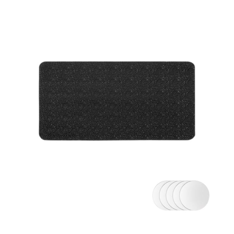 Leather-Grain Texture High-Temperature Resistant Anti-Slip Dashboard Mat — 18x13cm
