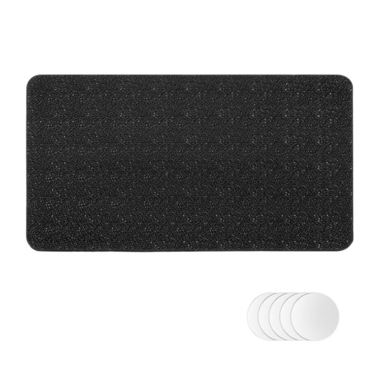 Leather-Grain Texture High-Temperature Resistant Anti-Slip Dashboard Mat — 27x15cm