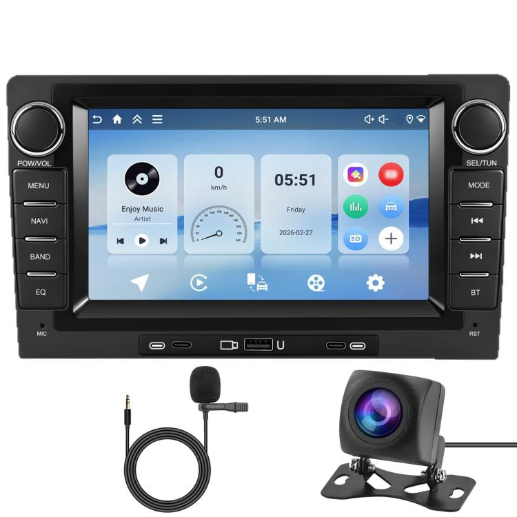 9-Inch CarPlay Compatible In-Car Center Console With 7-Inch Screen Bluetooth Navigation Rearview Camera Player — Standard