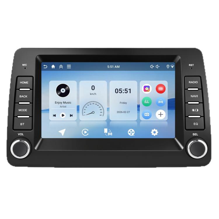 For FIAT Panda In-Car Center Display CarPlay Bluetooth Player Navigation