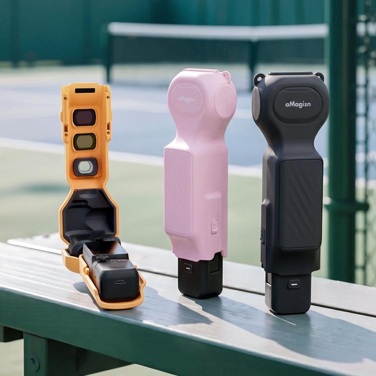 For DJI Osmo Pocket 4/3 aMagisn Mini Hard Shell Protective Case Double-Sided Gimbal & Screen Protector