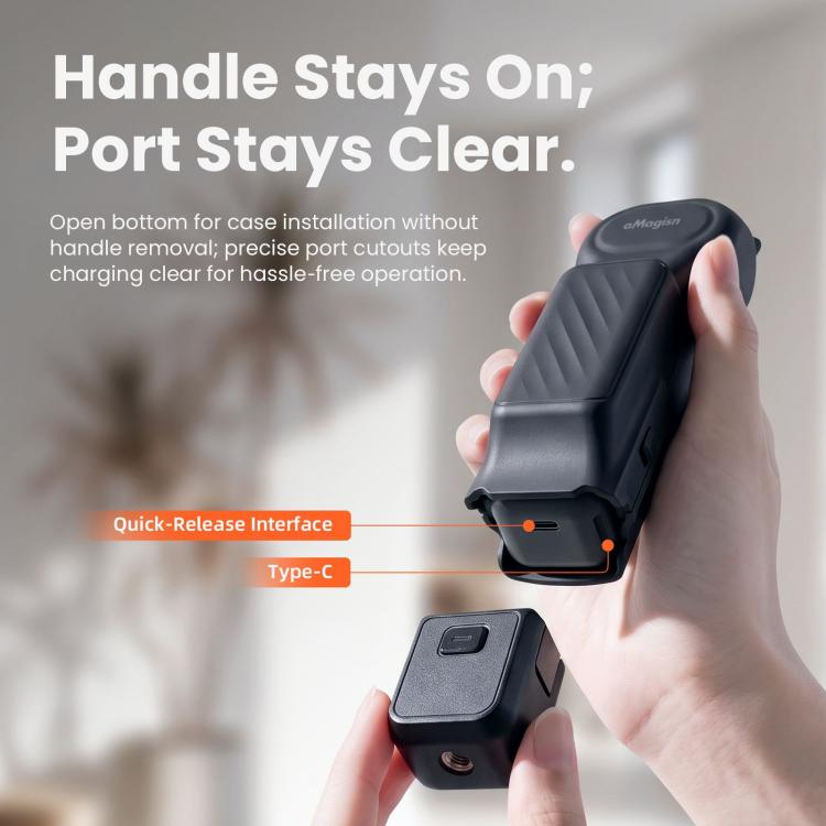 For DJI Osmo Pocket 4/3 aMagisn Mini Hard Shell Protective Case Double-Sided Gimbal & Screen Protector