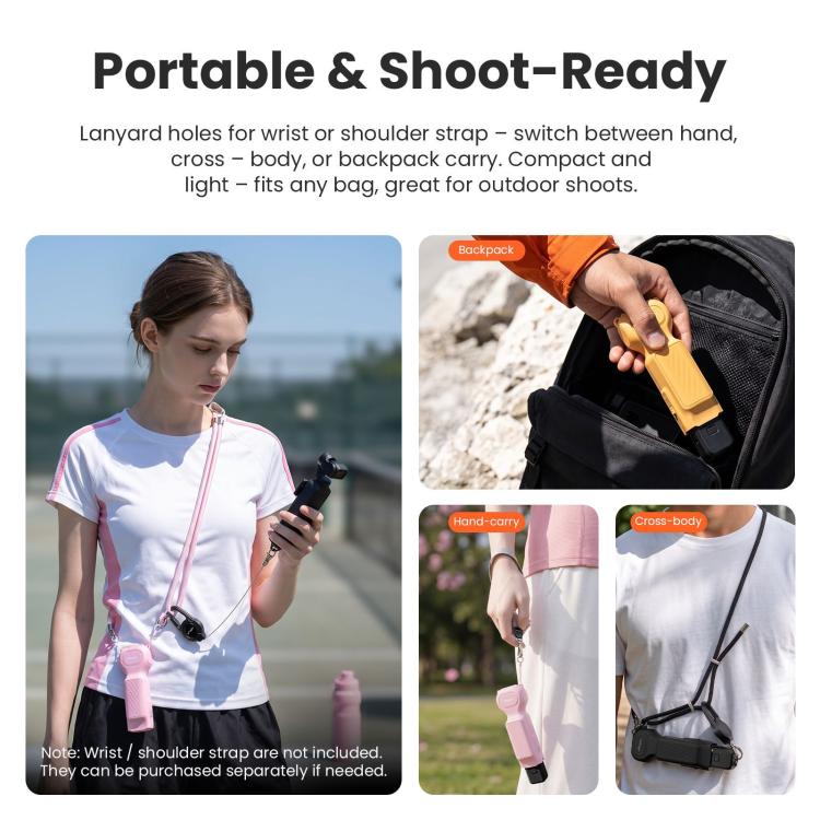For DJI Osmo Pocket 4/3 aMagisn Mini Hard Shell Protective Case Double-Sided Gimbal & Screen Protector