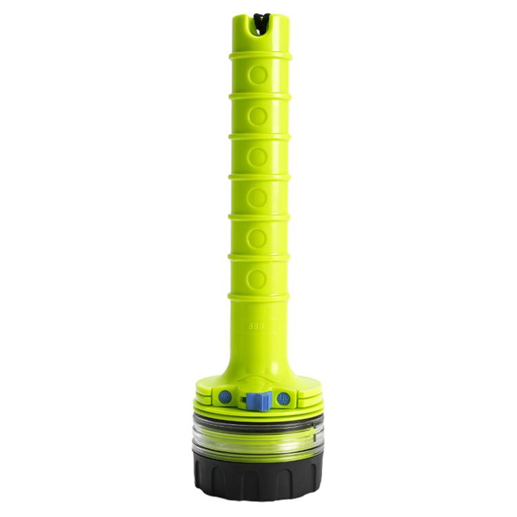AJS-889 50m Diving Bright Waterproof Flashlight LED High Lumen Long Range Underwater Salvage Light — Yellow