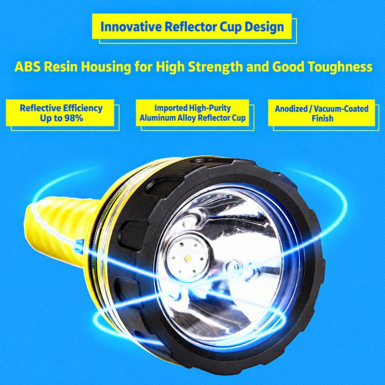 AJS-889 50m Diving Bright Waterproof Flashlight LED High Lumen Long Range Underwater Salvage Light — view 7