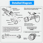 AJS-889 50m Diving Bright Waterproof Flashlight LED High Lumen Long Range Underwater Salvage Light — view 9