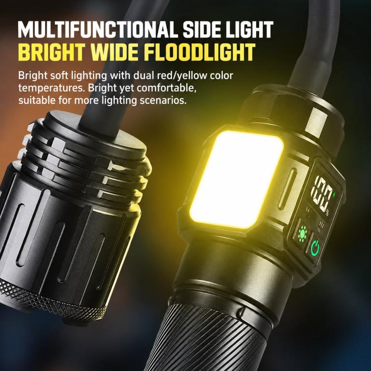 Magnetic Work Light with Flexible Hose and USB Digital Display High-Intensity Flashlight — view 6