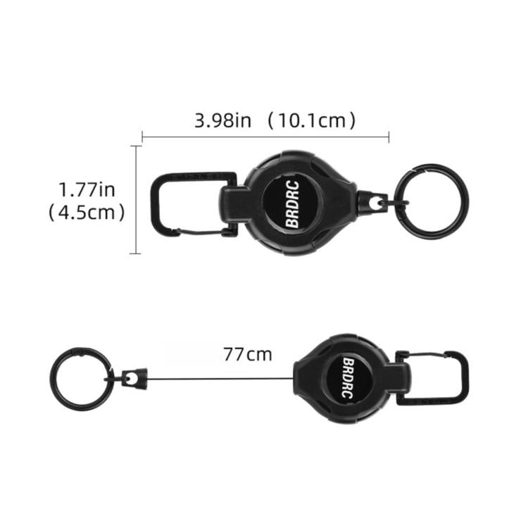 For DJI Pocket 4P / Insta360 X6 BRDRC Retractable Spring-Loaded Backpack Clip