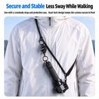 For DJI Pocket 4P / Insta360 X6 BRDRC Retractable Spring-Loaded Backpack Clip