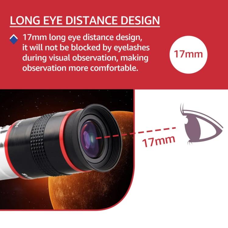 SVBONY 1.25 inch 68 Degree Ultra Wide Angle Eyepiece For Telescope