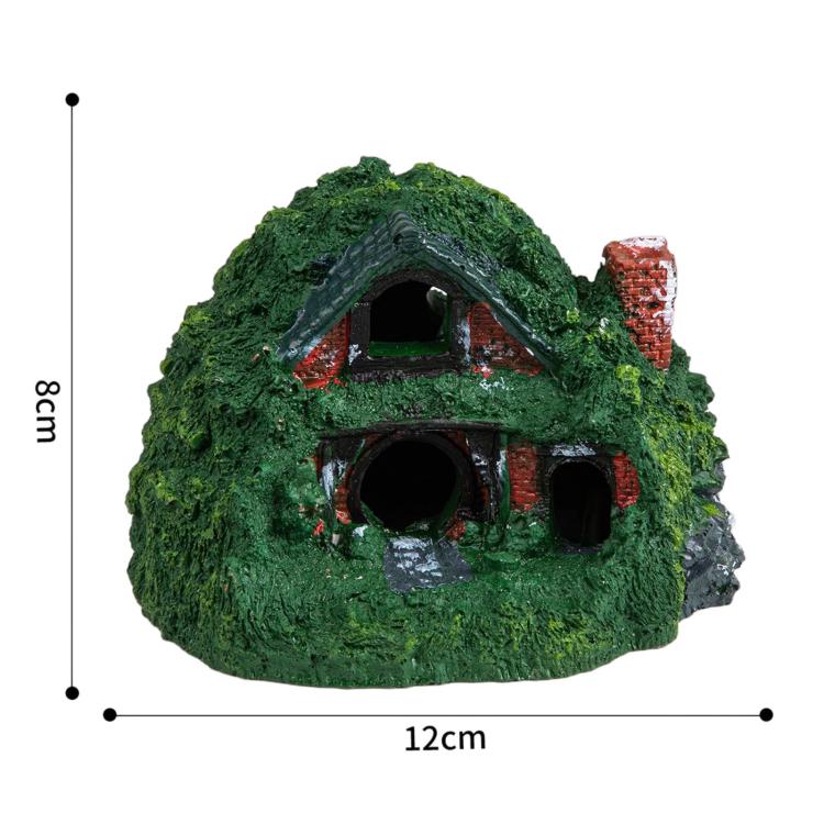 Resin Ornaments For Reptile Terrarium Turtle Hideout For Fish Tank Landscaping — Tree Hole With Suction Cup