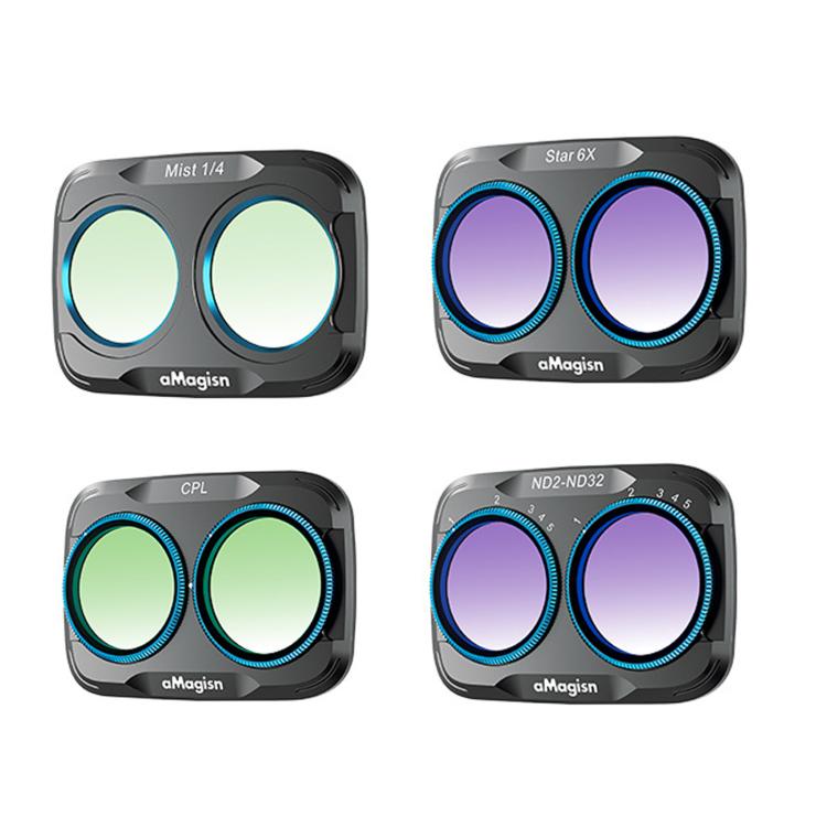 For DJI Osmo Pocket 4P aMagisn Magnetic Lens Filter — VND-CPL+Mist 1/4+VND2-32