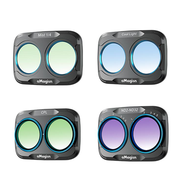 For DJI Osmo Pocket 4P aMagisn Magnetic Lens Filter — VND-CPL+Mist 1/4+VND2-32+Star
