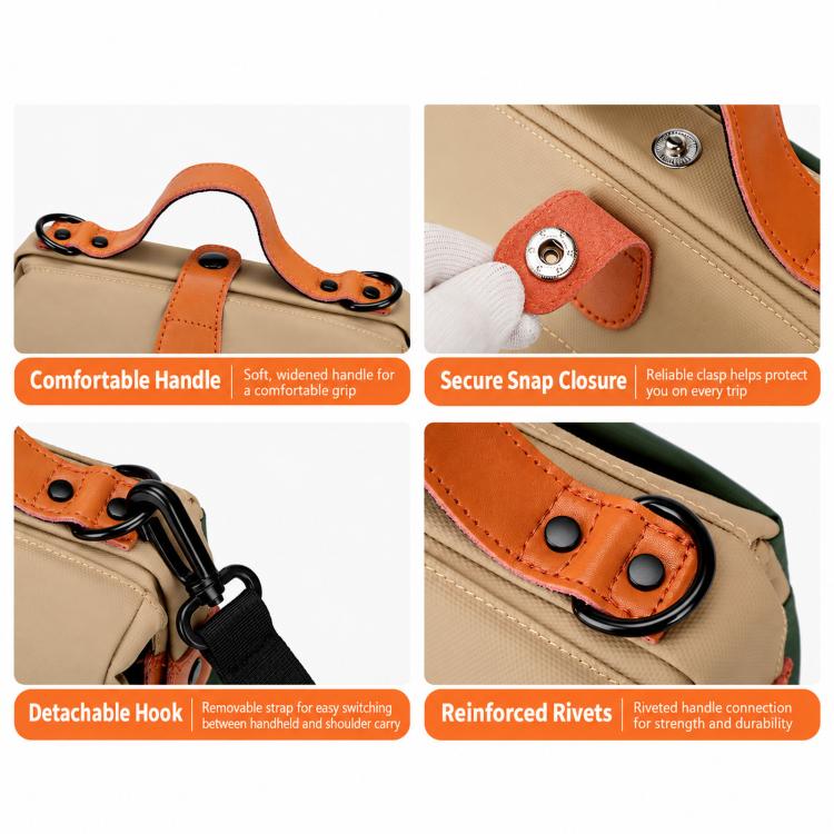 Handheld & Shoulder DSLR Camera Bag Water Resistant Portable Camera Case — view 8