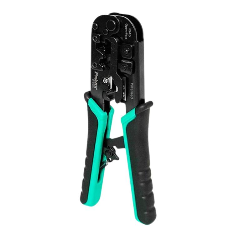 For 4/6/8P Pass Through RJ45 Ratchet Crimping Pliers