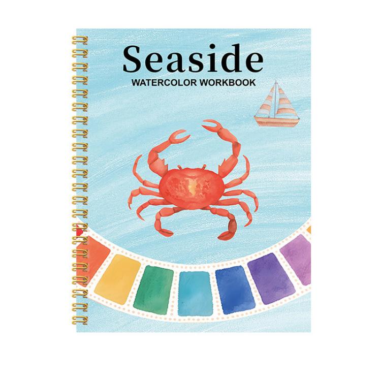 Watercolor Workbook for Beginners Spiral Bound Watercolor Coloring Book — Elephant