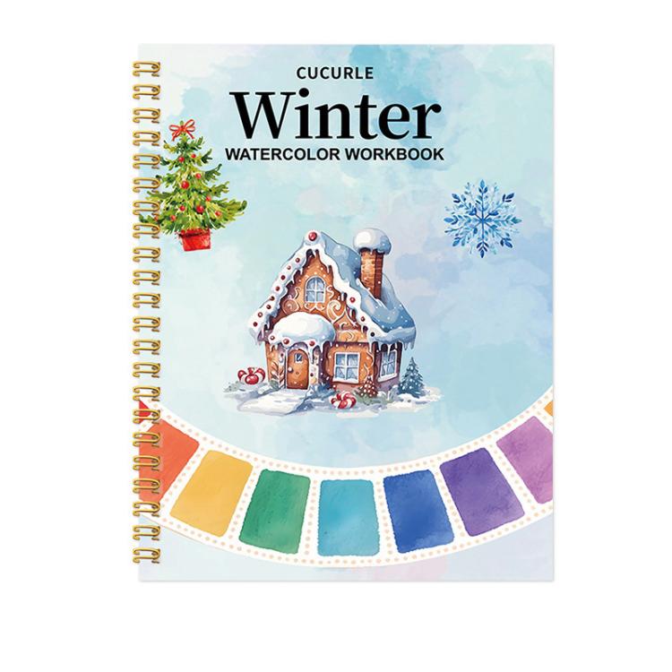 Watercolor Workbook for Beginners Spiral Bound Watercolor Coloring Book — Christmas Tree