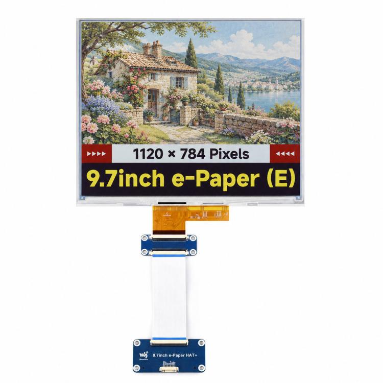 WAVESHARE 9.7 Inch E Ink Spectra E6 Full Color Display — Raw Display