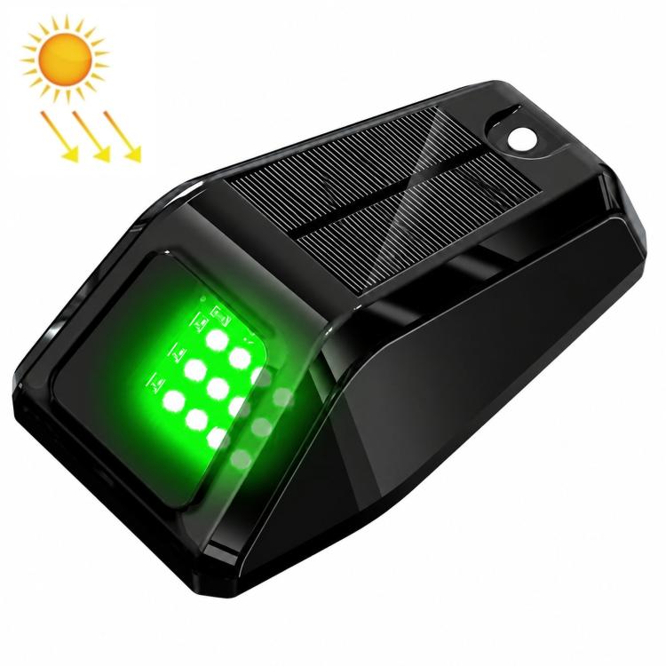 Solar-Powered LED Car Roof Warning Light — Blue Light