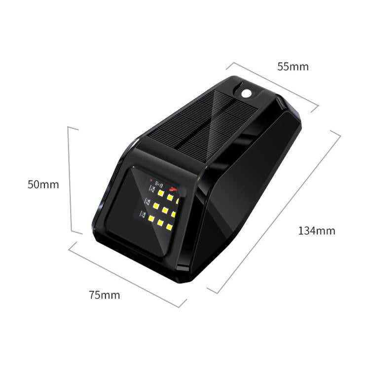 Solar-Powered LED Car Roof Warning Light