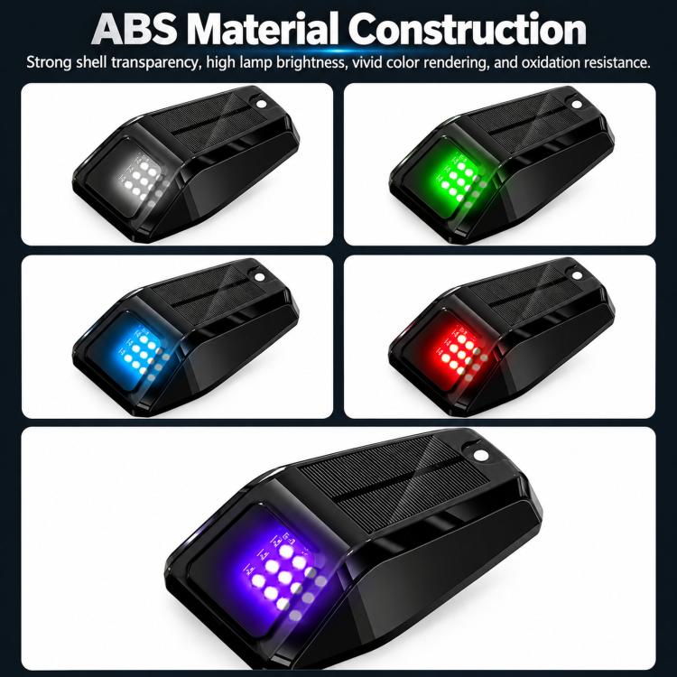 Solar-Powered LED Car Roof Warning Light