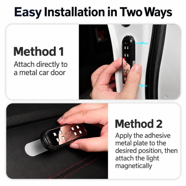 LED Car Door Warning Light Rechargeable Anti-Collision Light Magnetic Ambient Lamp
