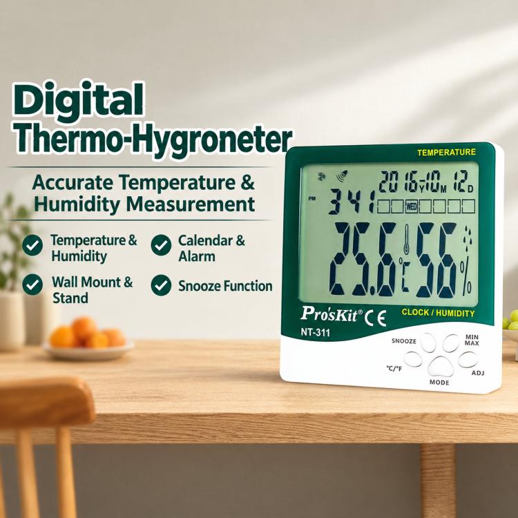 ProsKit NT-311 High Precision Digital Electronic Thermometer For Warehouse & Home Use — NT-311