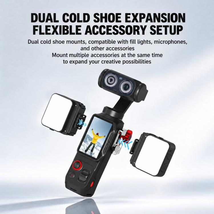 For Insta360 Luna Pro BRDRC Expansion Frame With Cold Shoe Mount
