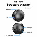 X3 Mini Wireless WiFi Security Camera HD Action Sports DV Cam with Night Vision & Motion Detection