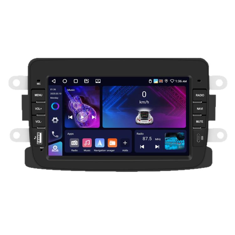 7 Inch Car Stereo Receiver Touchscreen GPS Radio Wireless CarPlay, For Dacia Spring / Logan / Sandero / Lodgy — 4+64G