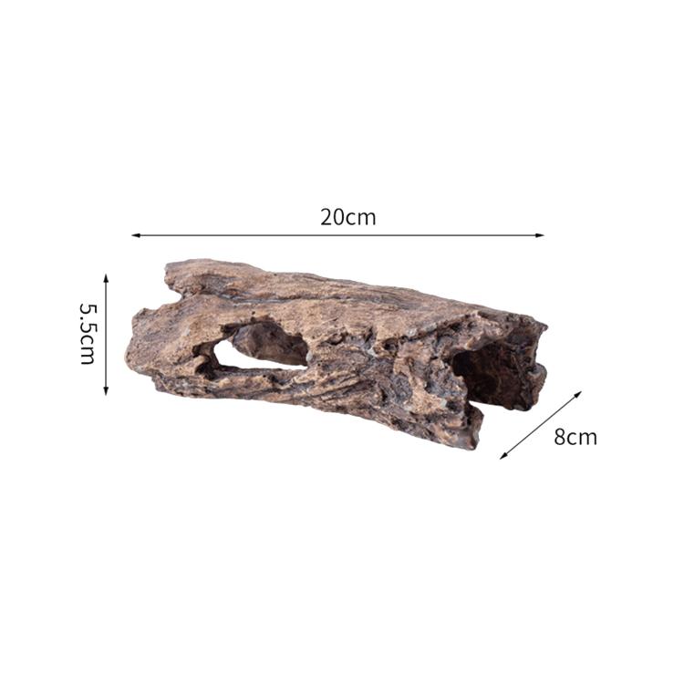 Gecko Reptile Hideout Turtle Basking Platform Landscape Bark — Bark Pattern Small Black