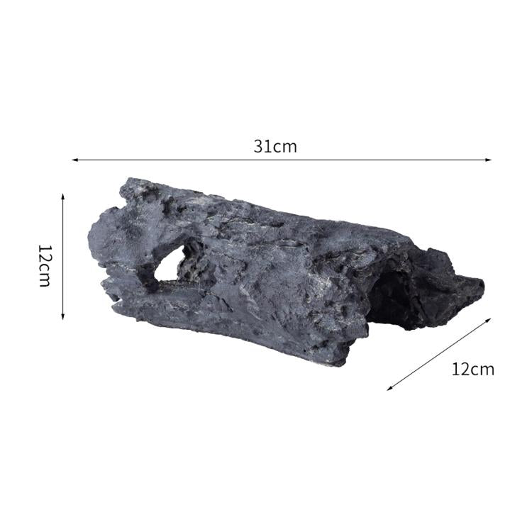 Gecko Reptile Hideout Turtle Basking Platform Landscape Bark — Bark Pattern Large Black